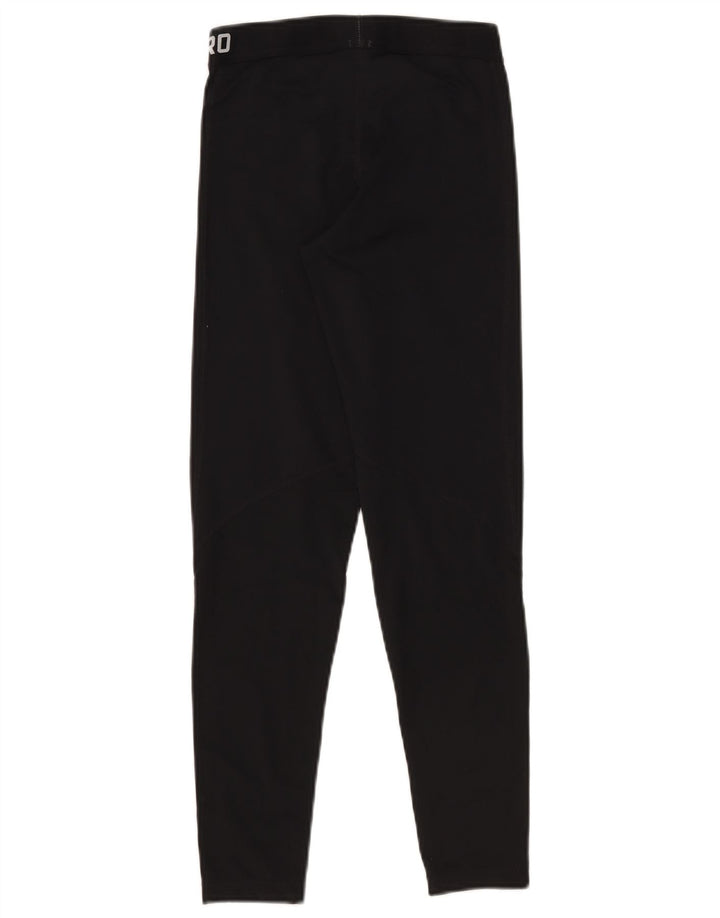 Nike Womens Dri Fit Graphic Leggings UK 12 Medium Black Polyester