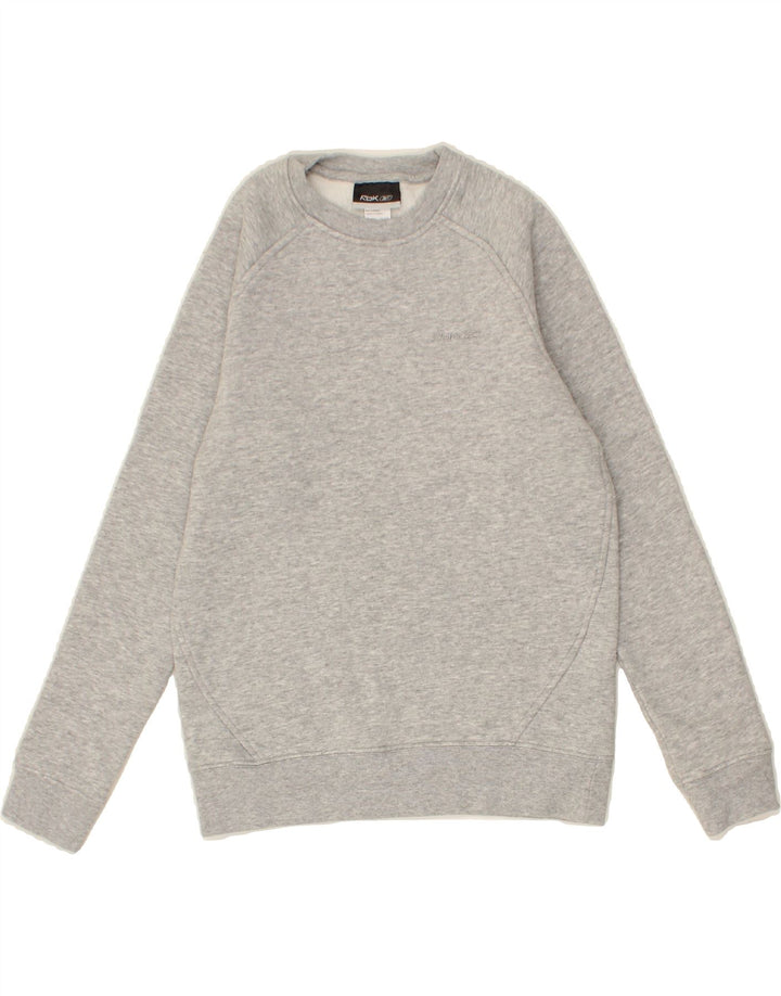 REEBOK Girls Sweatshirt Jumper 11-12 Years Grey Cotton Vintage Reebok and Second-Hand Reebok from Messina Hembry 