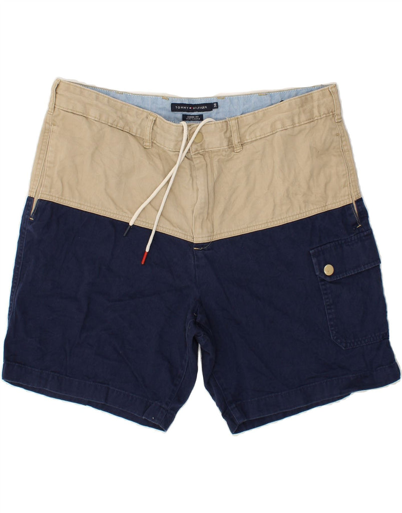 TOMMY HILFIGER Mens Classic Fit Cargo Shorts W38 XL Navy Blue Colourblock | Vintage Tommy Hilfiger | Thrift | Second-Hand Tommy Hilfiger | Used Clothing | Messina Hembry 