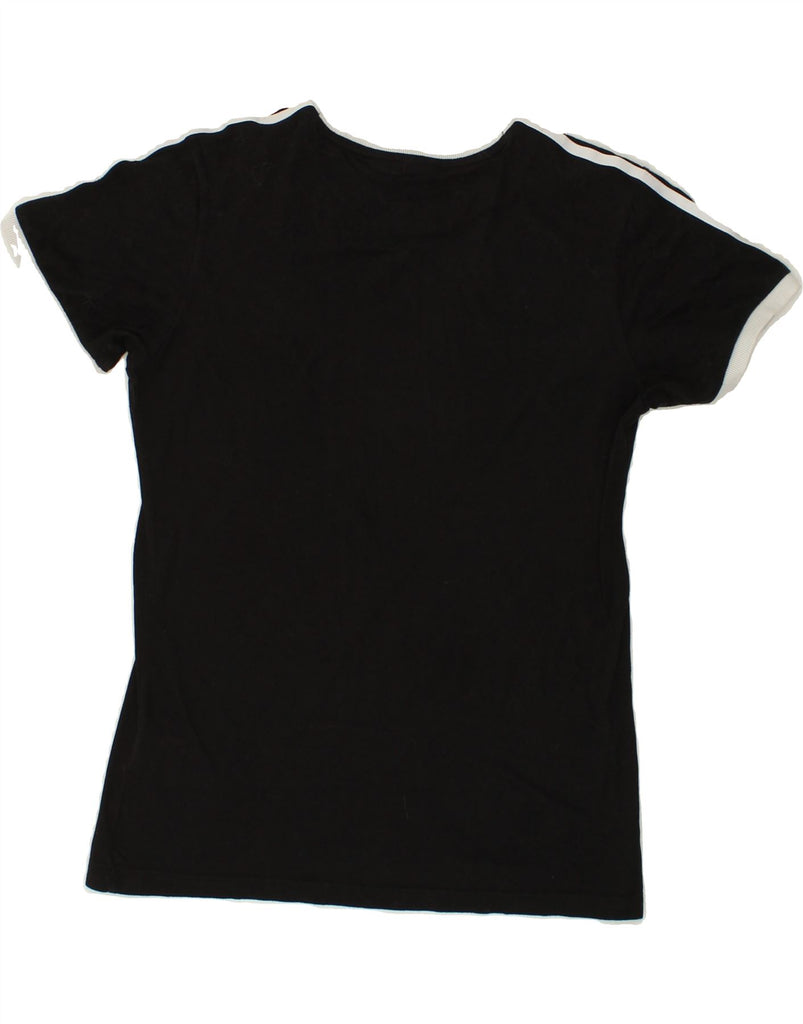 ADIDAS Womens T-Shirt Top UK 10 Samll Black Cotton | Vintage Adidas | Thrift | Second-Hand Adidas | Used Clothing | Messina Hembry 