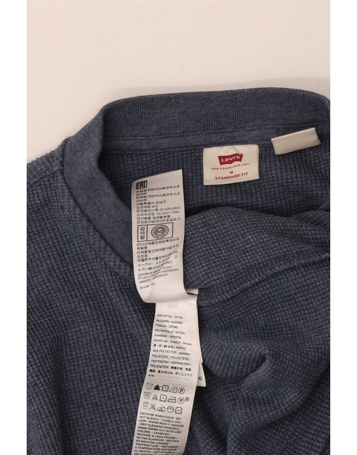 Levi's Mens Standard Fit Top Long Sleeve Medium Navy Blue Cotton