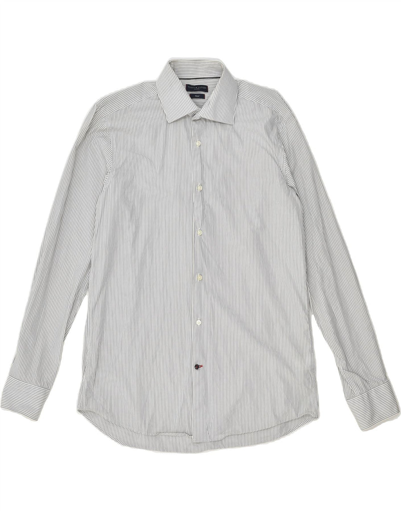 TOMMY HILFIGER Mens Tailored Fit Fitted Shirt Size 39 15 1/2 Medium White | Vintage Tommy Hilfiger | Thrift | Second-Hand Tommy Hilfiger | Used Clothing | Messina Hembry 