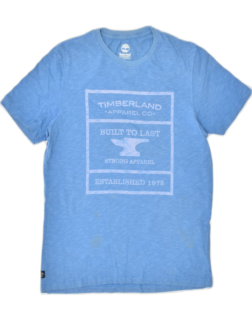 TIMBERLAND Mens Graphic T-Shirt Top Small Blue Cotton | Vintage | Thrift | Second-Hand | Used Clothing | Messina Hembry 