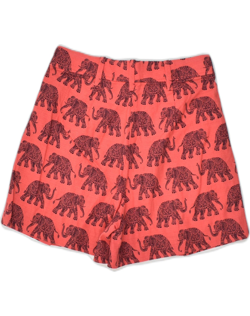 J. CREW Womens Hot Pants US 0 XS W26  Red Animal Print Cotton | Vintage J. Crew | Thrift | Second-Hand J. Crew | Used Clothing | Messina Hembry 