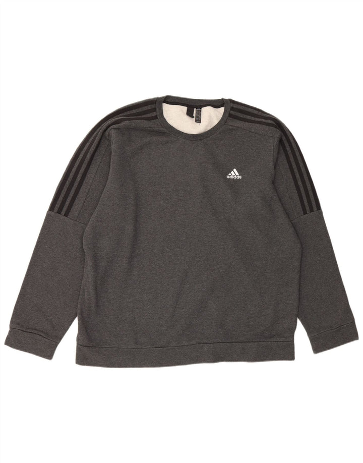 Adidas Mens Sweatshirt Jumper XL Grey Cotton