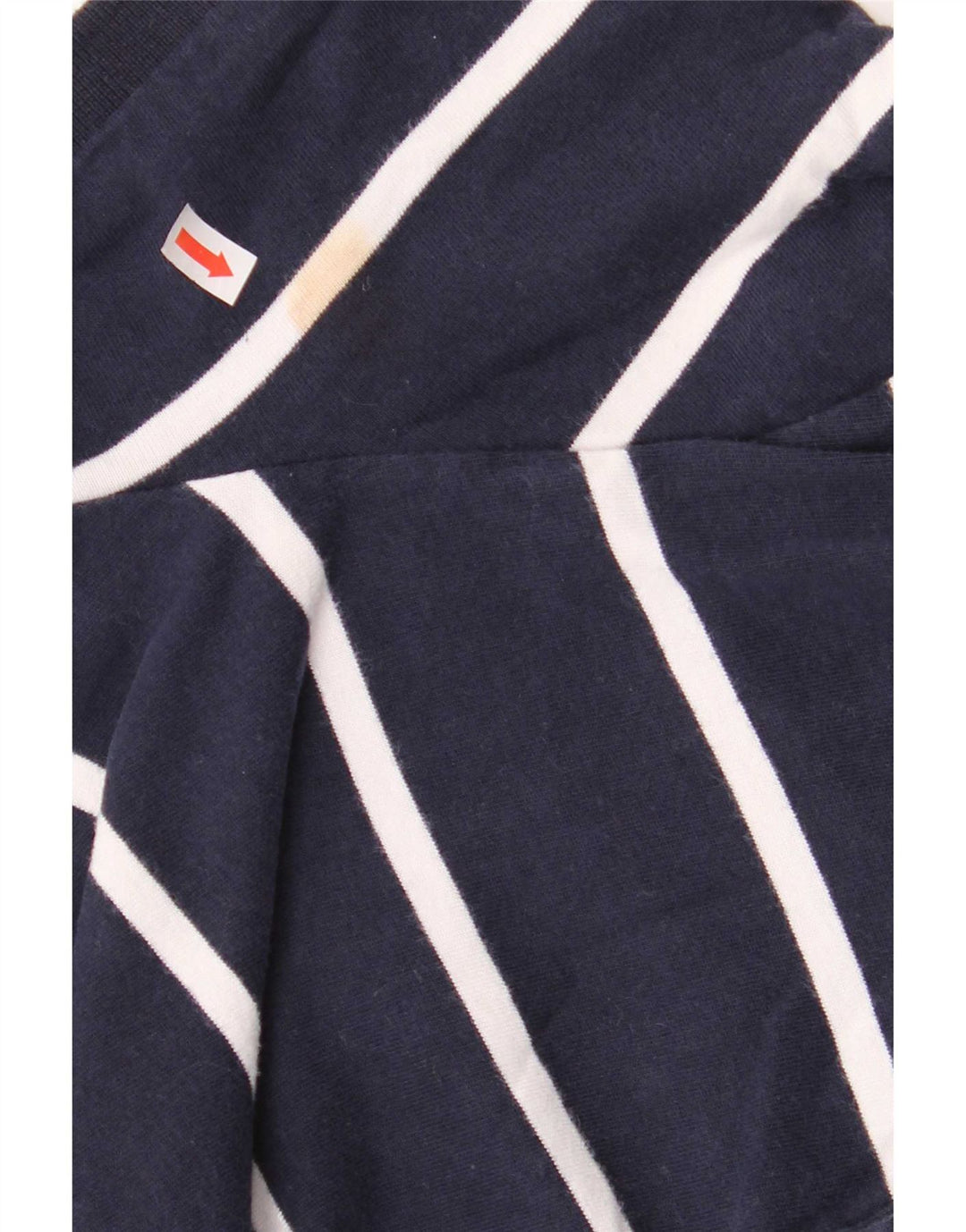 Superdry Mens Polo Shirt Medium Navy Blue Striped Cotton