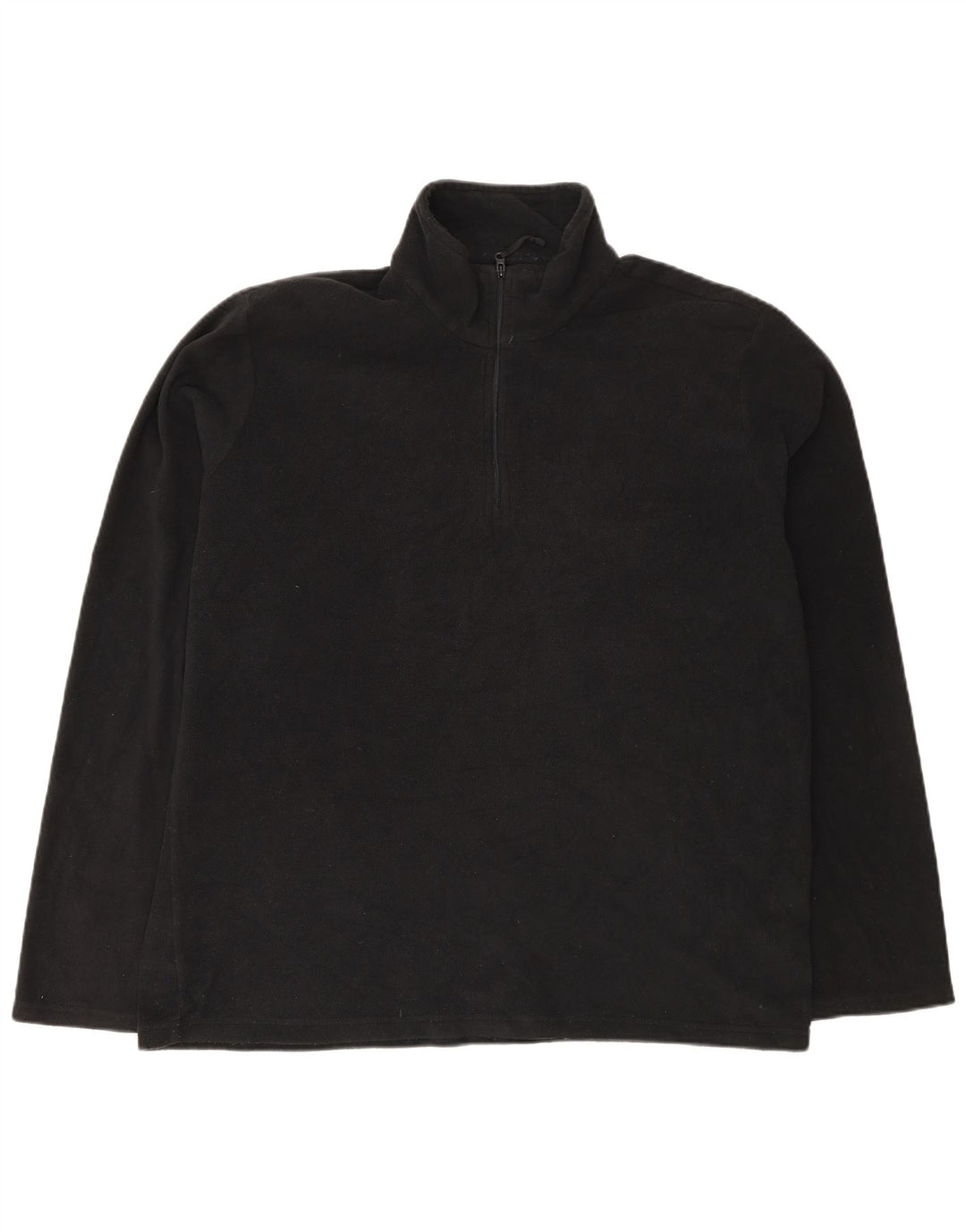 Mountain Warehouse Mens Zip Neck Fleece Jumper Large Black Polyester