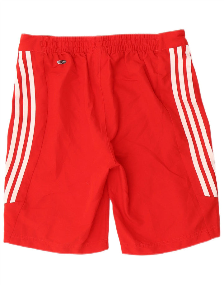 Adidas Boys Climalite Graphic Sport Shorts 13-14 Years Red Polyester
