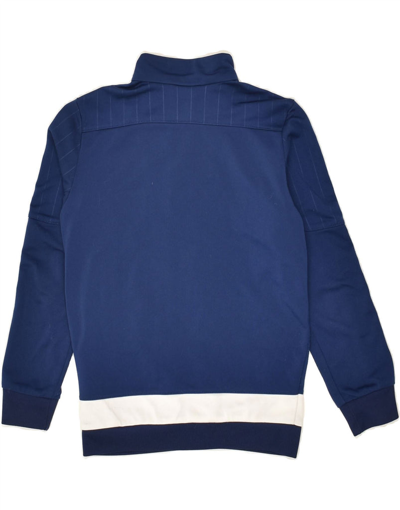 ADIDAS Boys Tracksuit Top Jacket 7-8 Years Navy Blue Colourblock Polyester | Vintage Adidas | Thrift | Second-Hand Adidas | Used Clothing | Messina Hembry 