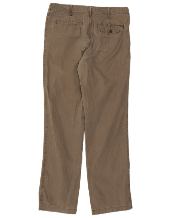 Dockers Mens Straight Chino Trousers W33 L34 Khaki Cotton