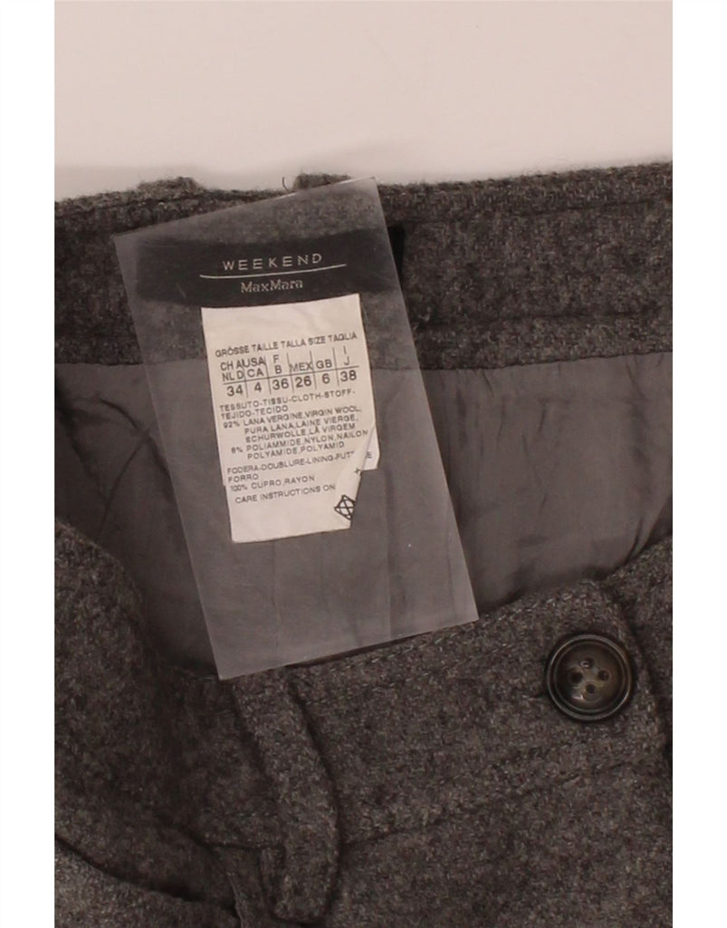 MAX MARA Womens Weekend Straight Skirt UK 6 XS W26 Grey Wool Vintage Max Mara and Second-Hand Max Mara from Messina Hembry 