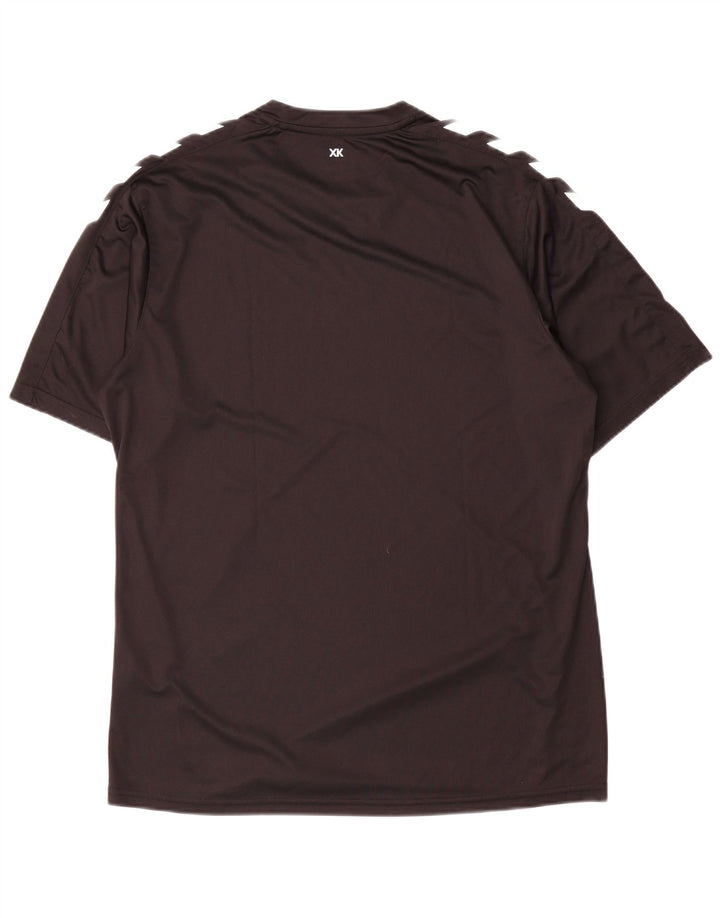 Hummel Mens Graphic T-Shirt Top Large Black Colourblock Polyester