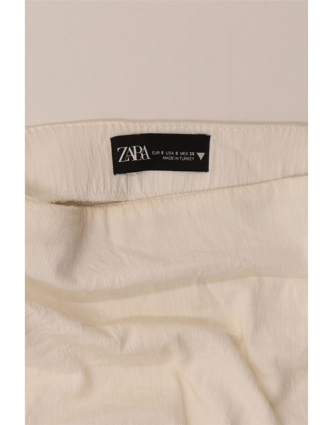 Zara Womens Mini Wrap Skirt Small W26  White