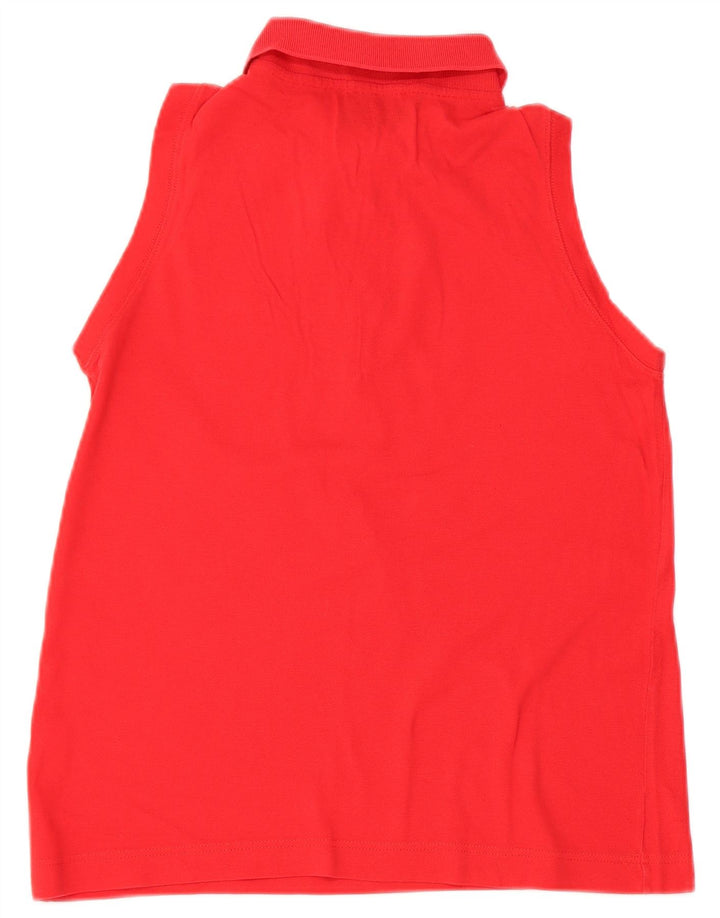 SERGIO TACCHINI Womens Sleeveless Polo Shirt UK 10 Small Red