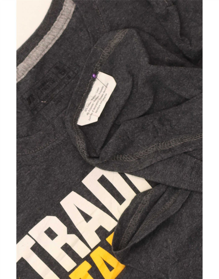 Russell Athletic Mens Graphic T-Shirt Top Small Grey Cotton
