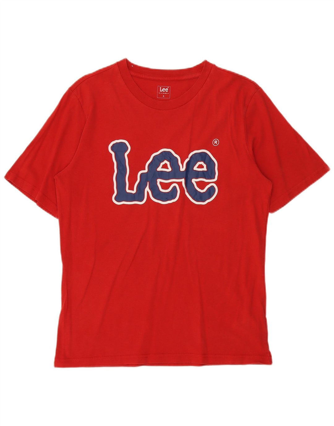 Lee Mens Graphic T-Shirt Top Small Red Cotton