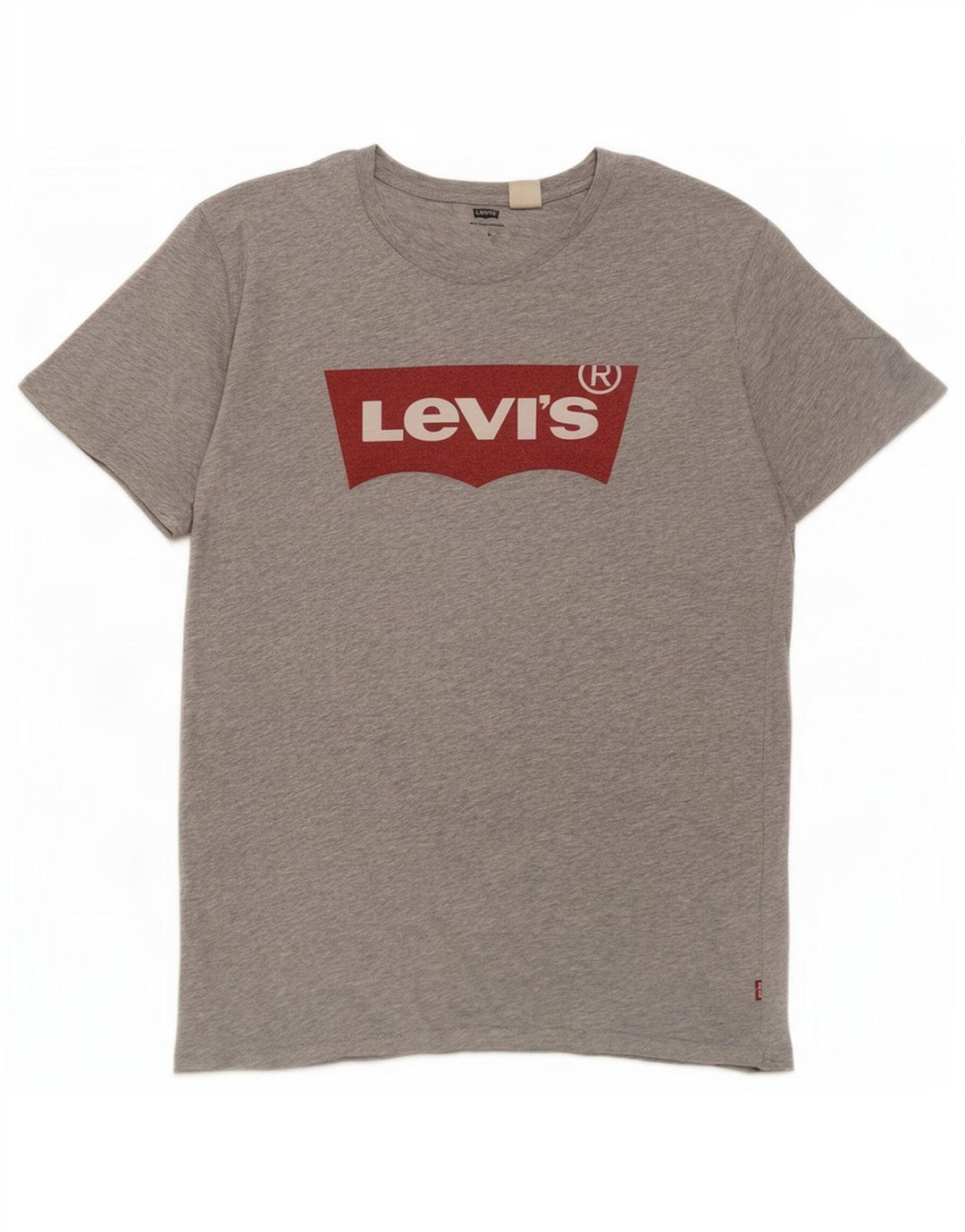 Levi's Mens Graphic T-Shirt Top Medium Grey Flecked Cotton
