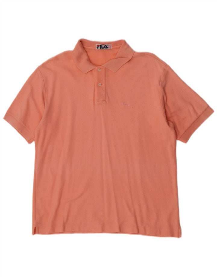 Fila Mens Polo Shirt IT 50 Medium Orange
