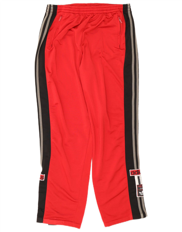 Adidas Mens Graphic Tracksuit Trousers Medium  Red Colourblock Polyester