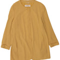 Max Mara Womens Longline 1 Button Blazer Jacket UK 16 Large Yellow