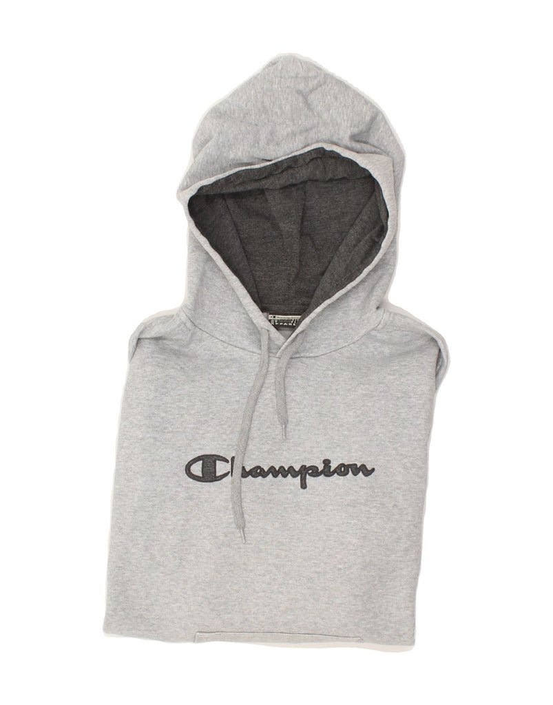 CHAMPION Mens Graphic Hoodie Jumper Medium Grey Cotton | Vintage Champion | Thrift | Second-Hand Champion | Used Clothing | Messina Hembry 