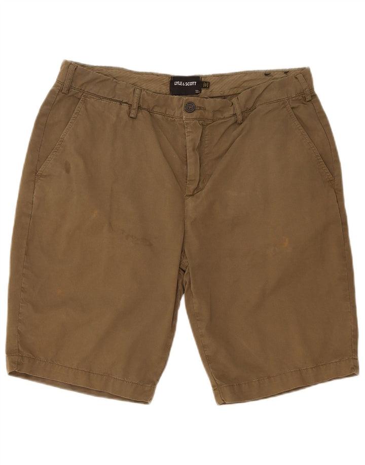 Lyle & Scott Mens Chino Shorts W36 Large  Khaki Cotton