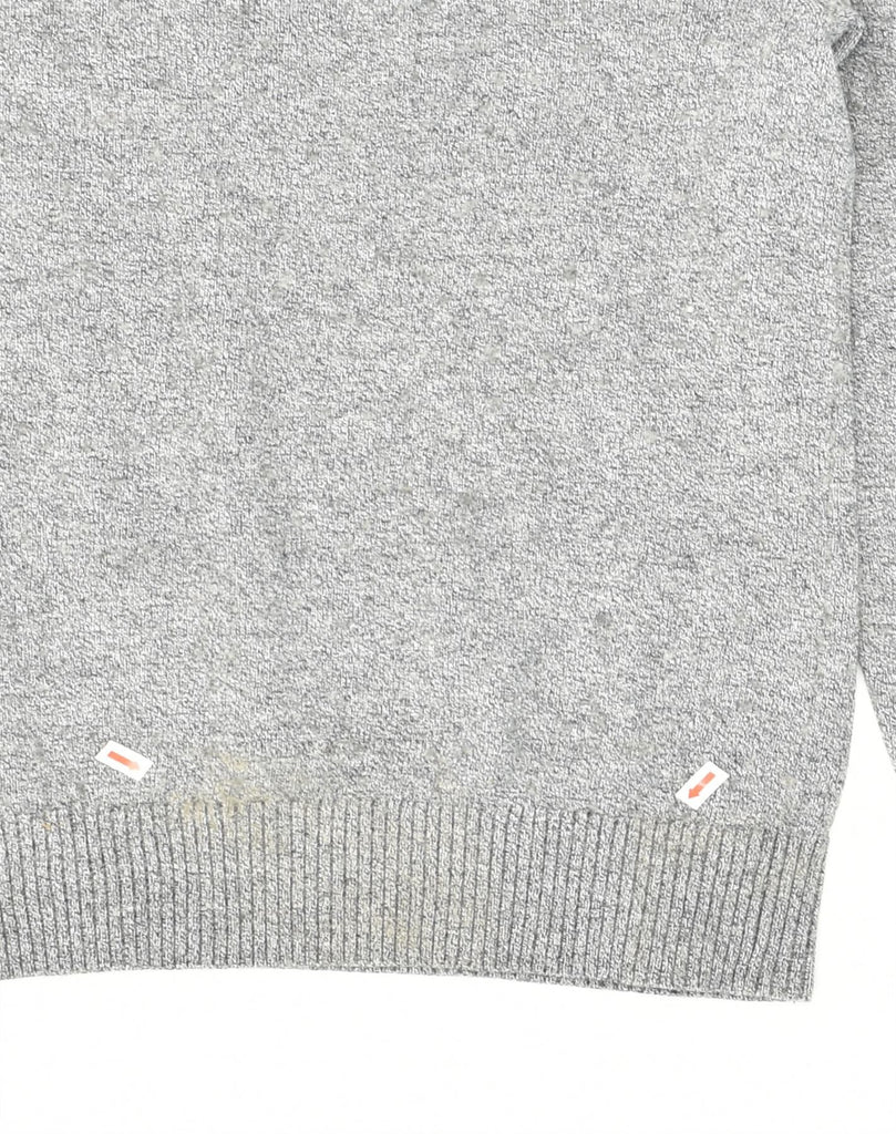 TOMMY HILFIGER Mens Shawl Neck Jumper Sweater Small Grey Cotton | Vintage Tommy Hilfiger | Thrift | Second-Hand Tommy Hilfiger | Used Clothing | Messina Hembry 