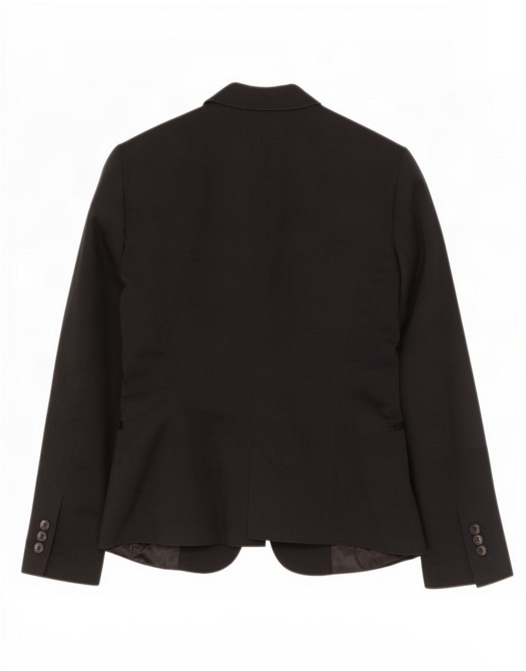 Zara Womens 1 Button Blazer Jacket UK 12 Medium Black Cotton