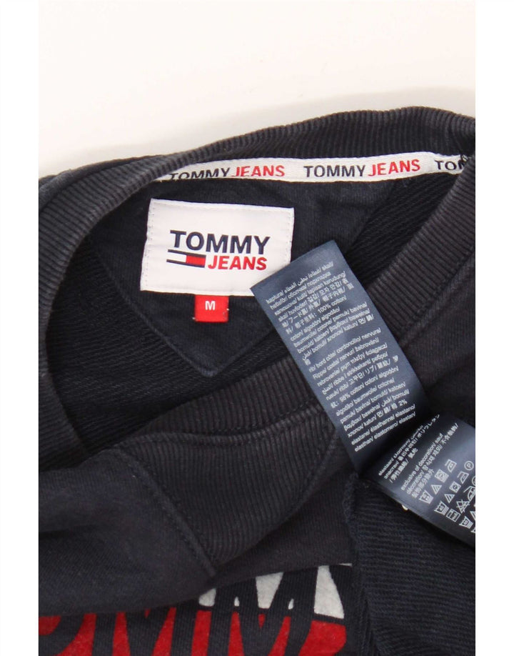 Tommy Hilfiger Mens Graphic Sweatshirt Jumper Medium Navy Blue Cotton