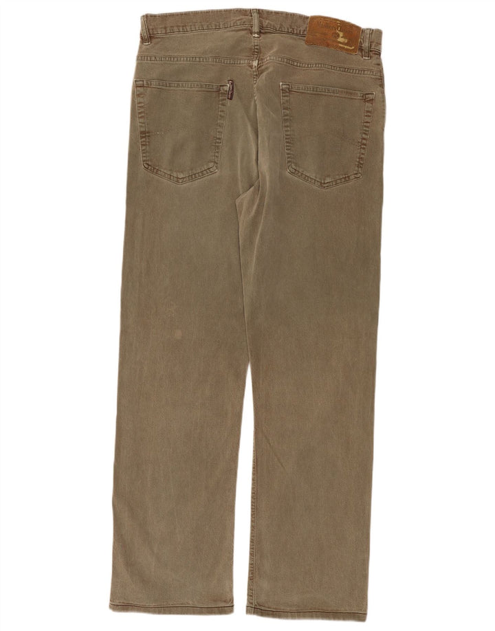 Marlboro Classics Mens Straight Jeans W36 L30 Brown Cotton
