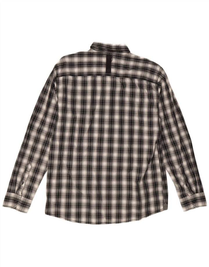 S.Oliver Mens Regular Fit Shirt Large Black Check Cotton