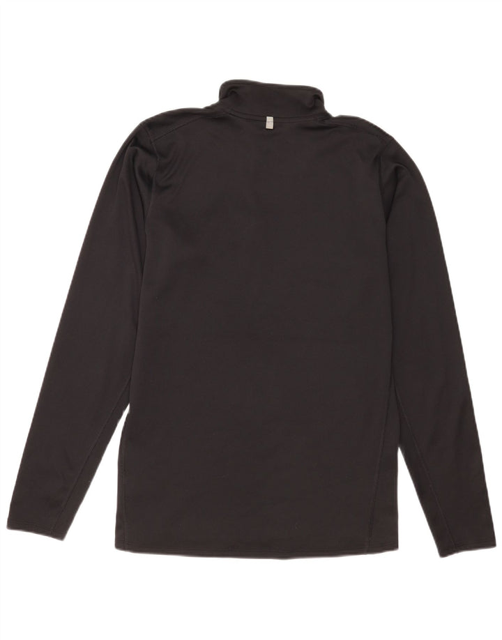 Nike Mens Running Zip Neck Top Long Sleeve Medium Black Polyester
