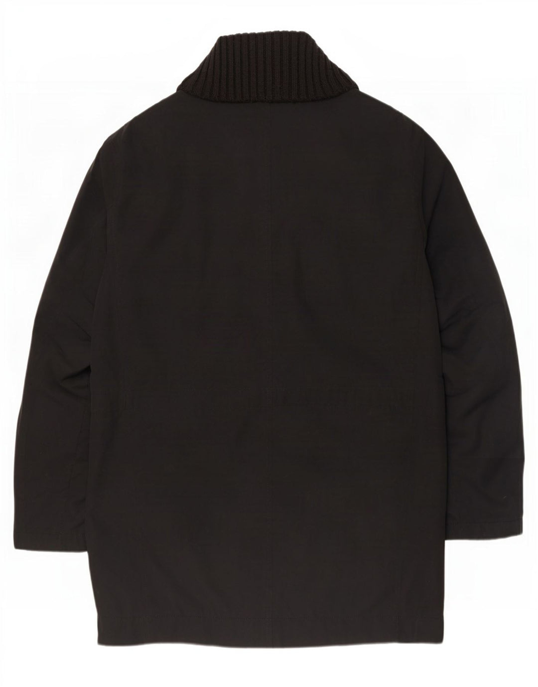 Hugo Boss Mens Overcoat UK 42 XL Black Polyester
