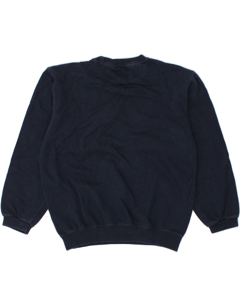 CHAMPION Boys Graphic Sweatshirt Jumper 9-10 Years Navy Blue Cotton | Vintage Champion | Thrift | Second-Hand Champion | Used Clothing | Messina Hembry 