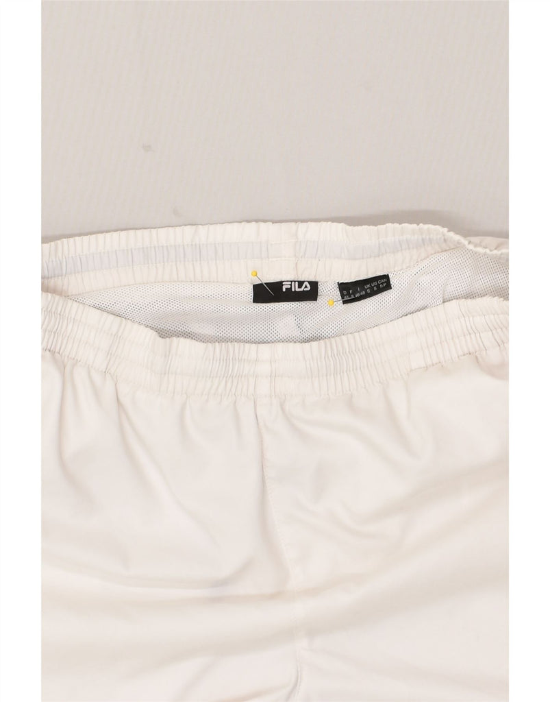 FILA Mens Sport Shorts Small White Colourblock | Vintage Fila | Thrift | Second-Hand Fila | Used Clothing | Messina Hembry 