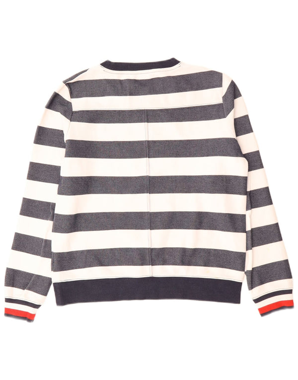 Tommy Hilfiger Womens Sweatshirt Jumper UK 10 Small Navy Blue Striped