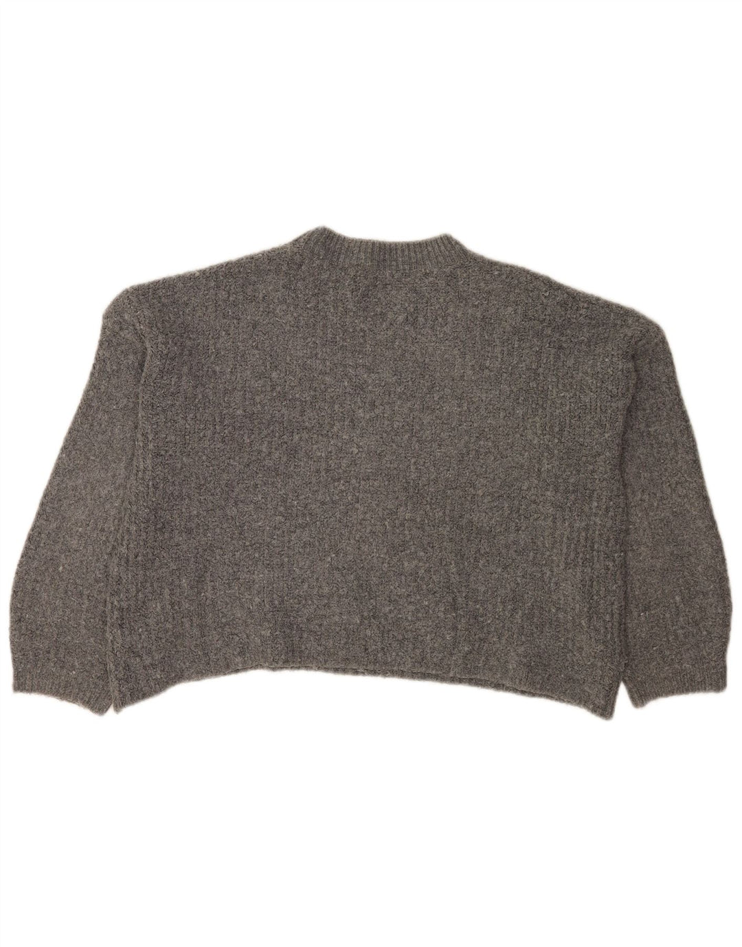 Marks & Spencer Womens Oversized Crew Neck Jumper Sweater UK 16 Large Grey