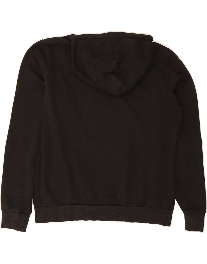 PUMA Womens Graphic Hoodie Jumper UK 16 Large  Black Cotton Vintage Puma and Second-Hand Puma from Messina Hembry 