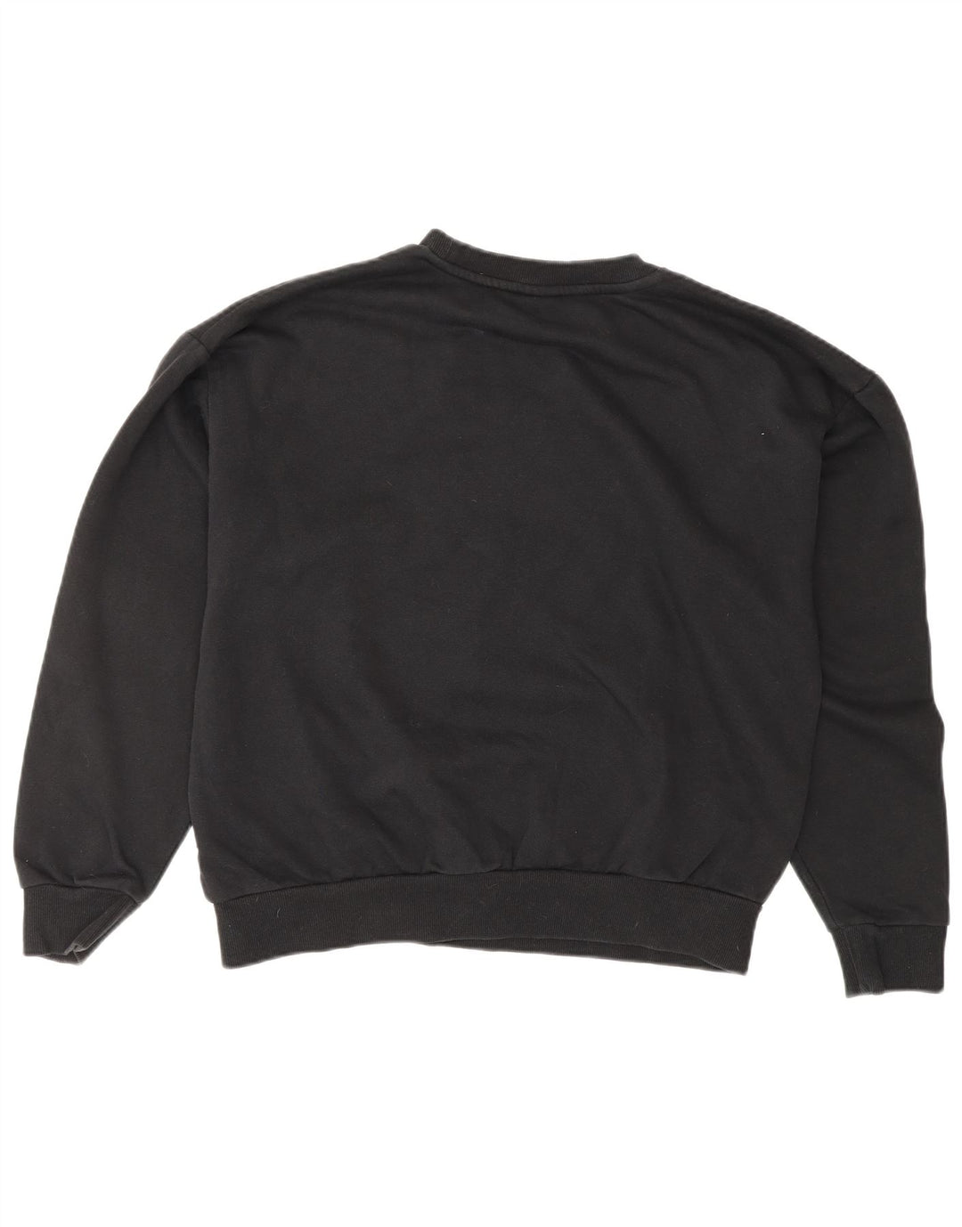 PUMA Womens Graphic Sweatshirt Jumper UK 14 Medium Black Cotton