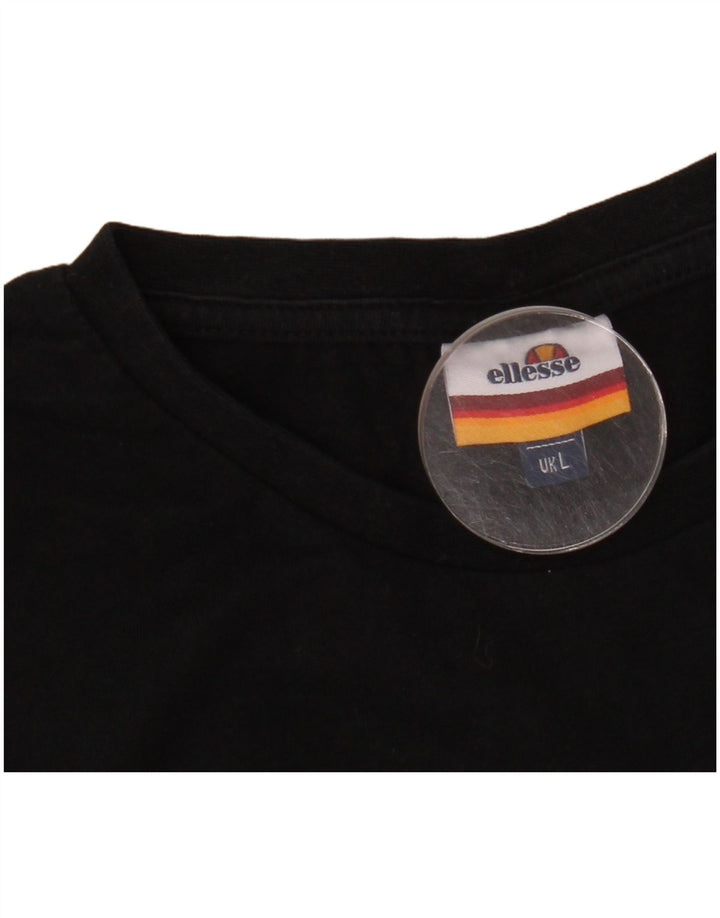 Ellesse Mens T-Shirt Top Large Black