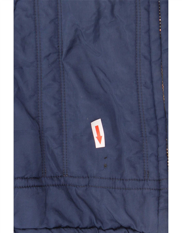 Diesel Mens Hooded Bomber Jacket UK 42 XL Blue Nylon