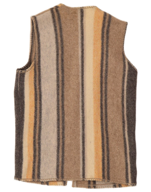 Benetton Womens Sleeveless Cardigan Sweater UK 16 Large Multicoloured Wool