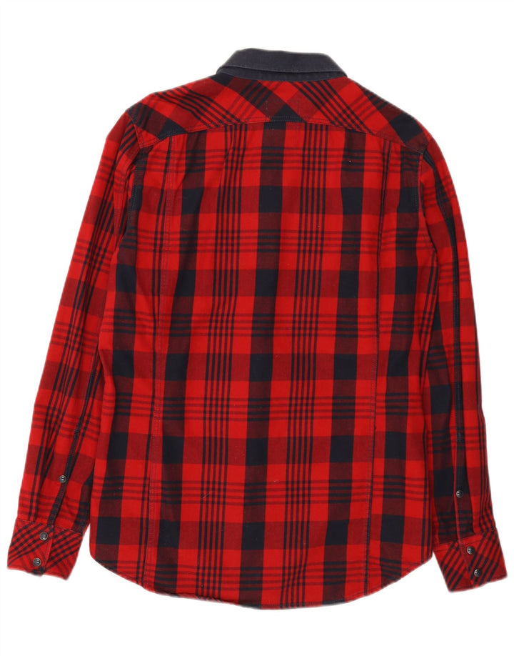 G-Star Mens Flannel Shirt Large Red Check Cotton