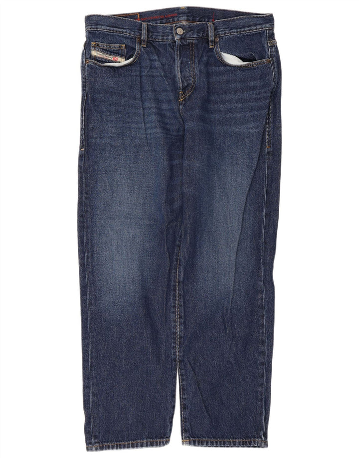 Diesel Mens Straight Jeans W34 L28 Blue Cotton