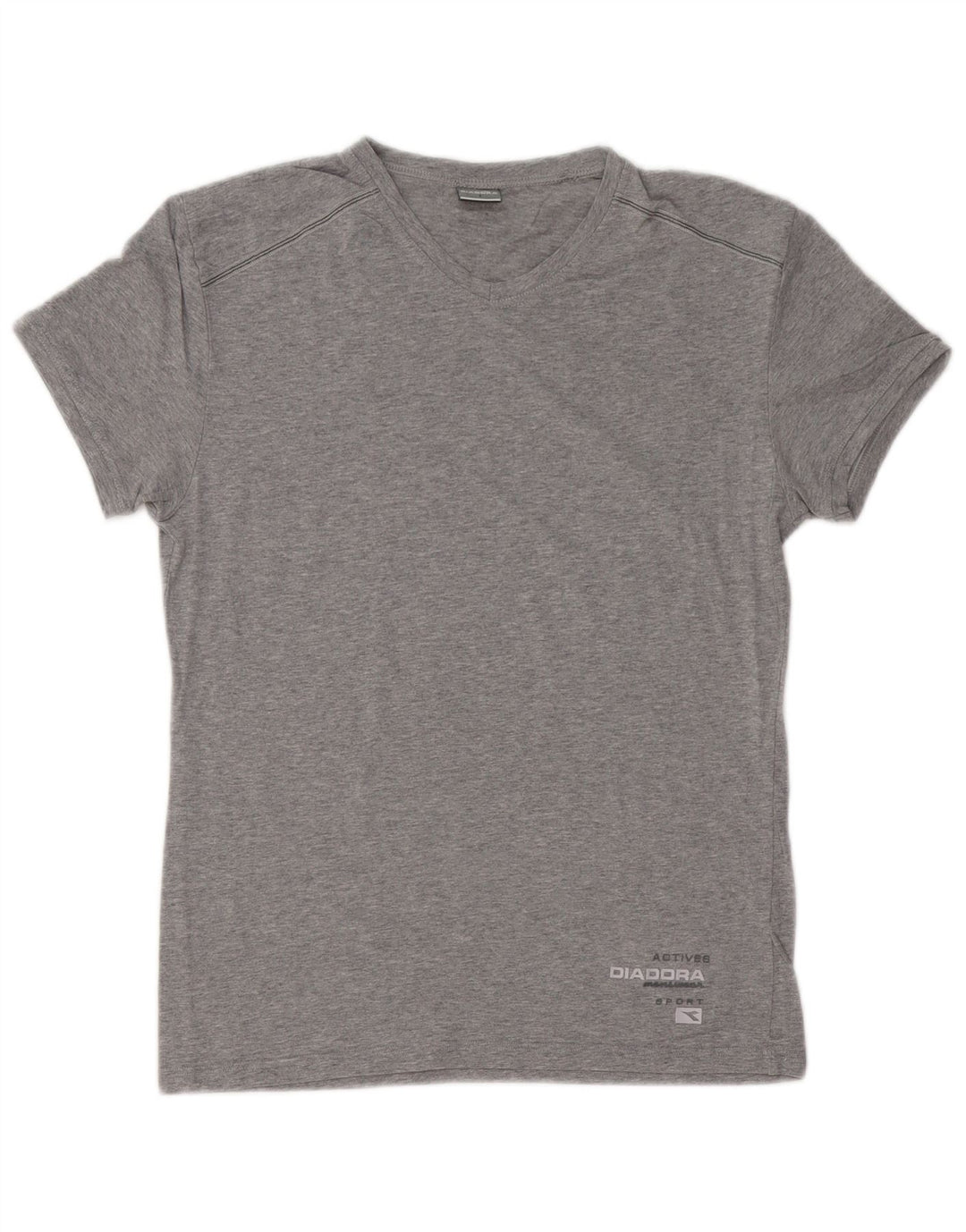 Diadora Mens T-Shirt Top Small Grey Cotton