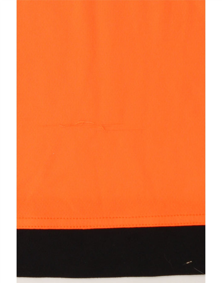 Adidas Mens Climalite T-Shirt Top Small Orange Colourblock Polyester