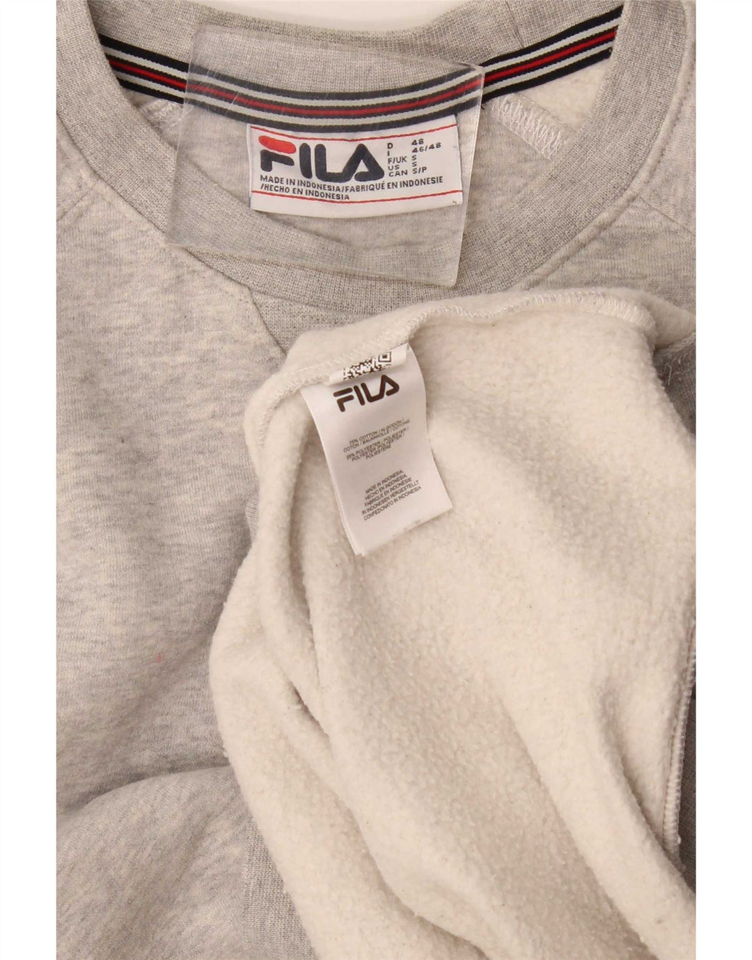 Fila Mens Sweatshirt Jumper Small Grey Cotton