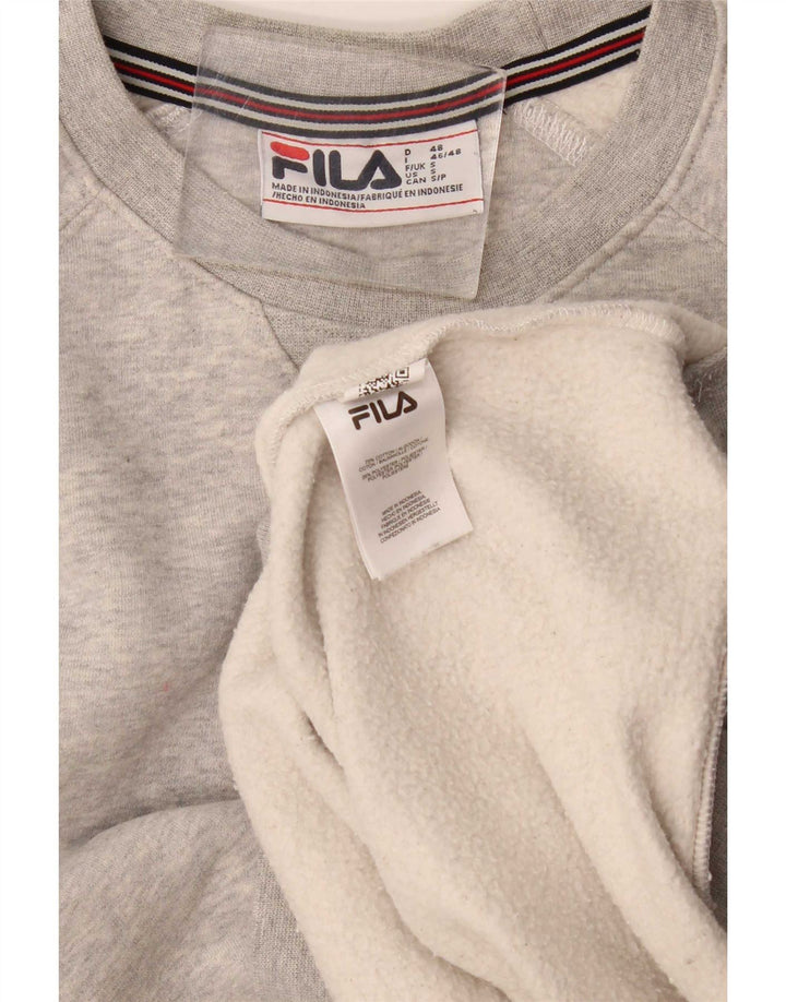 Fila Mens Sweatshirt Jumper Small Grey Cotton