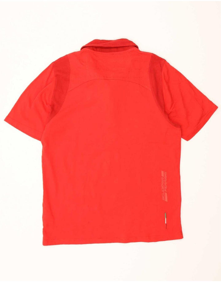 Puma Mens Ferrari Polo Shirt Small Red Cotton