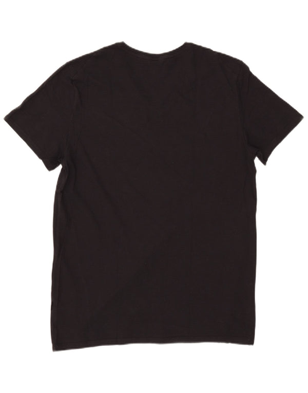 Calvin Klein Mens Slim Fit T-Shirt Top Large Black Cotton